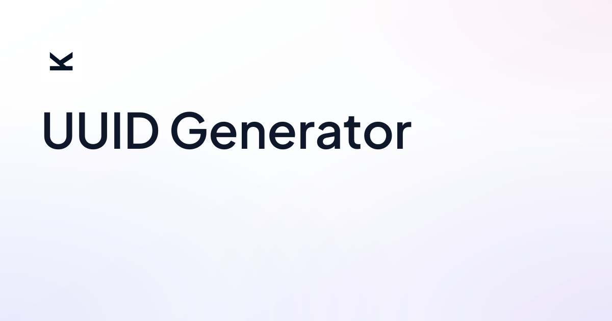 UUID Generator • lik.ai
